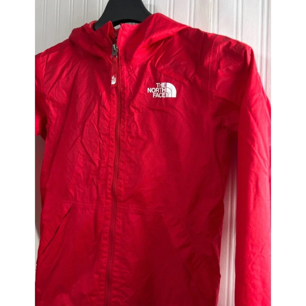 The North Face Boys Red Resolve Reflective Waterproof‎ Rain Jacket L 14/16